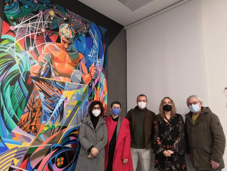 Obra de muralismo en Valencia