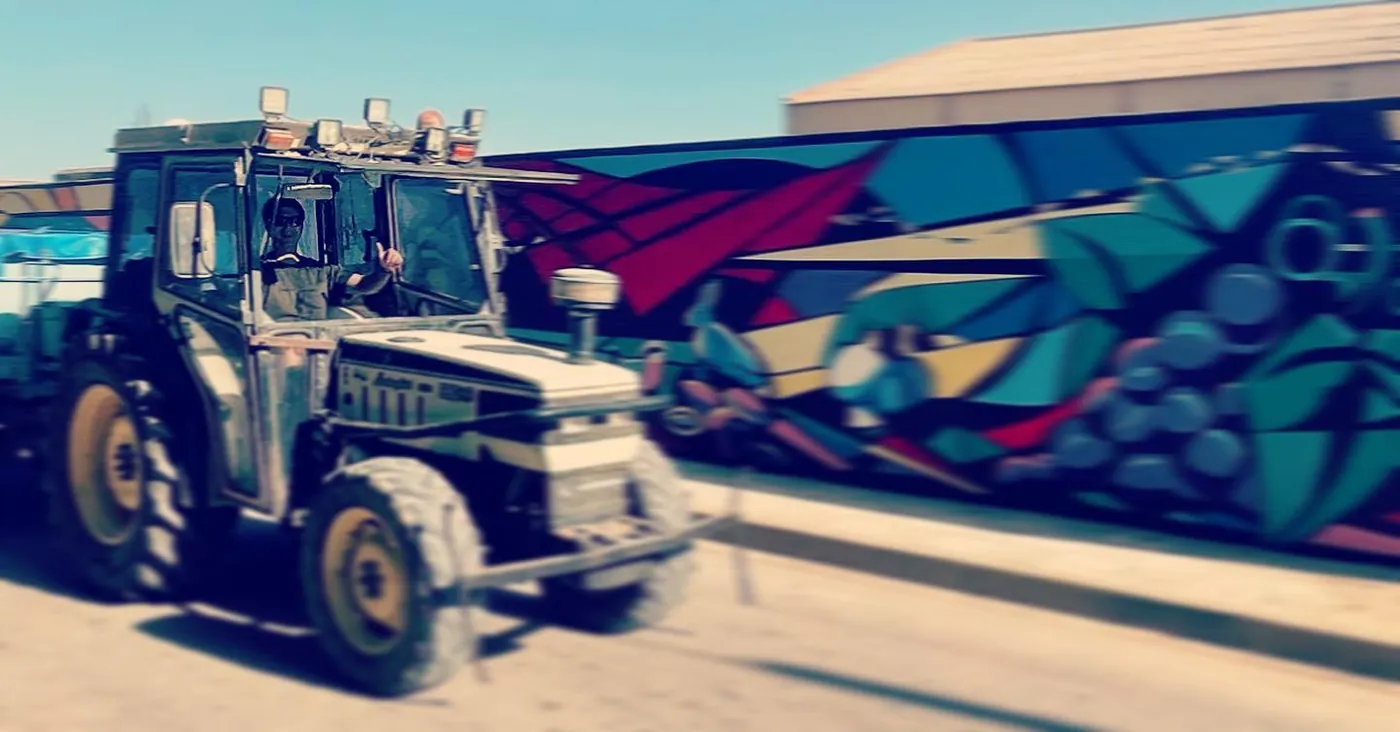 Obra de muralismo en Valencia