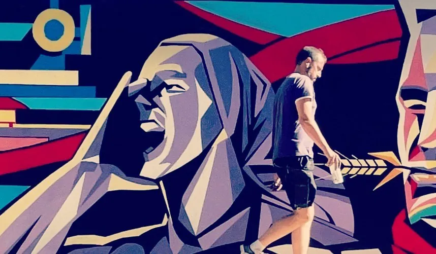 Obra de muralismo en Valencia